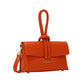 Tangerine Genuine Leather Handbag | Made in Italy